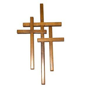 Handcrafted Wooden Triple Cross Wall Décor By Ralph Earsback